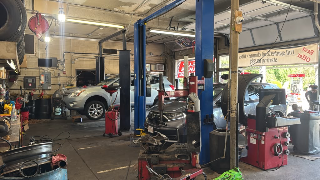 Jul's Auto Repair full-service vehicle maintenance area in Raynham, MA